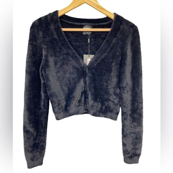 KATIE J NYC MARA BLACK CARDIGAN Size Small NWT - Picture 1 of 4